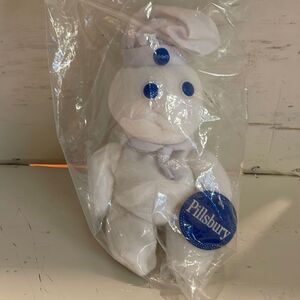 NWT 1997 collectible vintage Poppin Fresh Pillsbury Doughboy beanie unsex plush